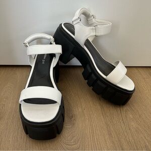 White Chunky Madden Girl Sandals